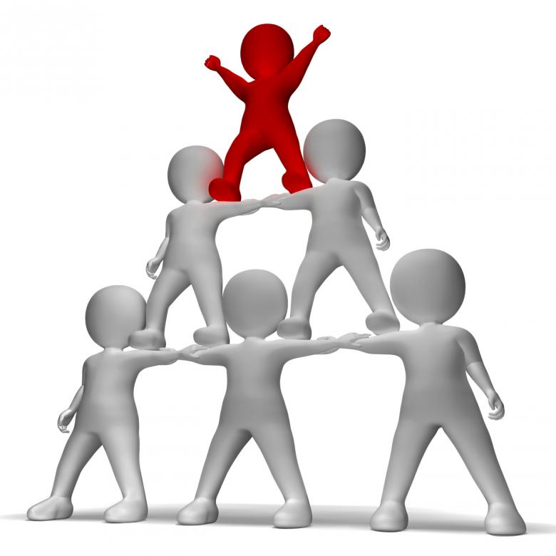 Free stock image of 3d Character Pyramid Shows Hierarchy And Teamwork created by Stuart Miles