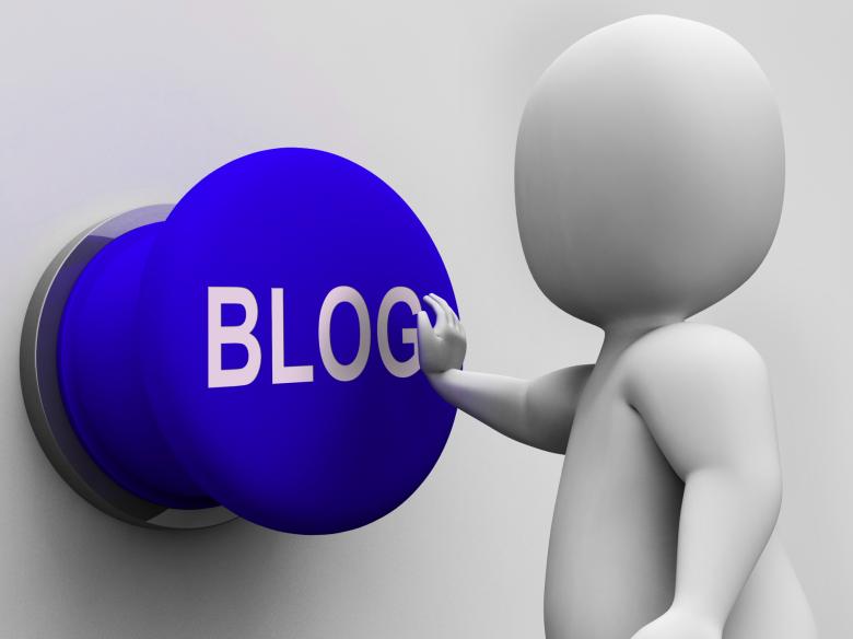 Free stock image of Blog Button Shows Online Expression Information Or Marketing created by Stuart Miles