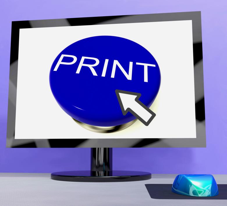 Free stock image of Print Button On Computer For Web Printout created by Stuart Miles