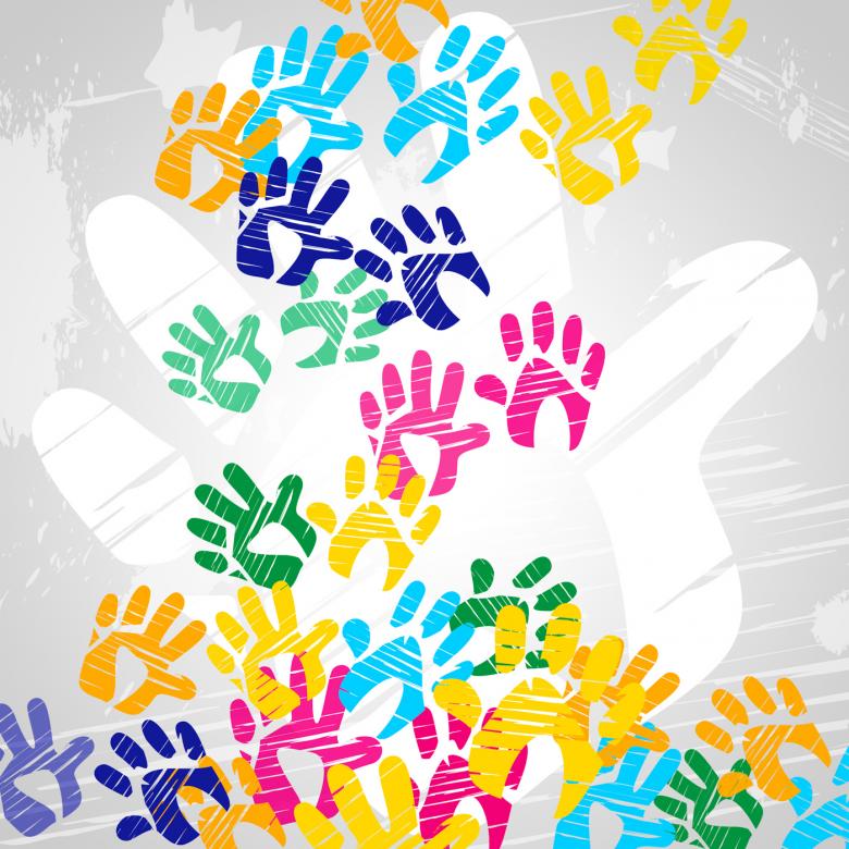Free stock image of Handprints Color Indicates Drawing Artwork And Colors created by Stuart Miles