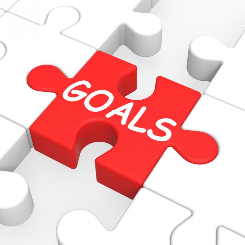 Free stock image of Goals Puzzle Showing Aspiration Targets created by Stuart Miles