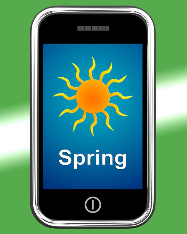 Free stock image of Spring On Phone Means Springtime Season created by Stuart Miles