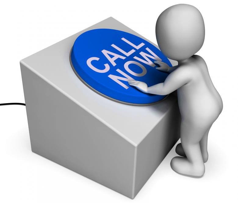 Free stock image of Call Now Button Means Hotline Or Inquiries created by Stuart Miles