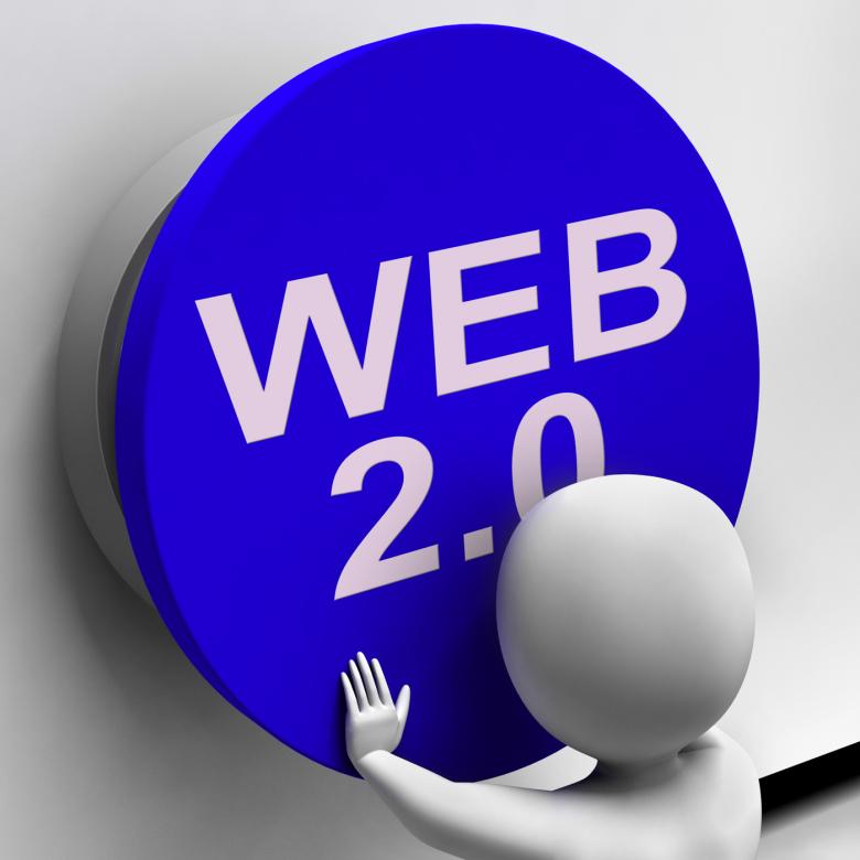 Free stock image of Web 20 Button Shows User-Generated Website Platform created by Stuart Miles
