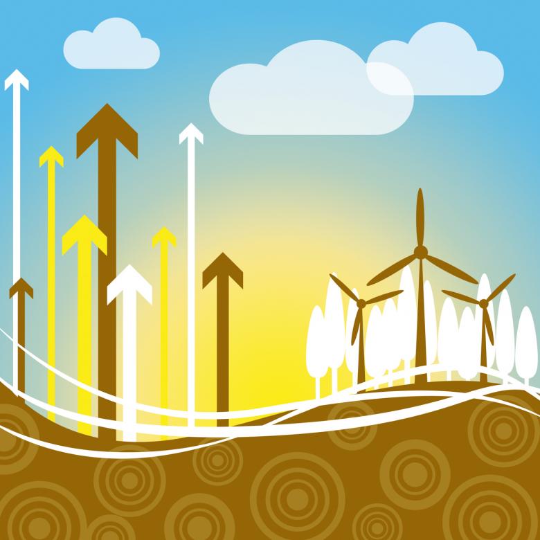 Free stock image of Wind Power Indicates Renewable Resource And Electricity created by Stuart Miles