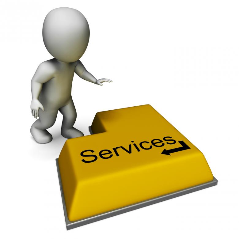 Free stock image of Services Button Shows Assistance Or Maintenance created by Stuart Miles