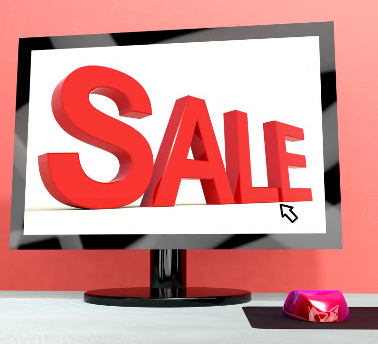 Free stock image of Sale Message On Computer Shows Online Discounts created by Stuart Miles