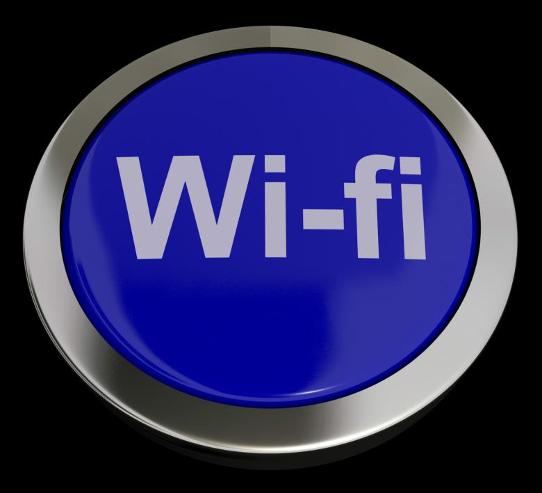 Free stock image of Blue Wifi Button For Hotspot Or Internet Connection created by Stuart Miles