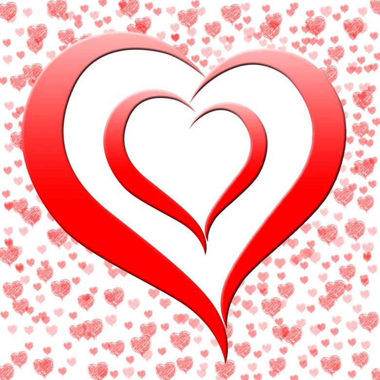 Free stock image of Heart On Background Shows Dating Engagement And Wedding created by Stuart Miles