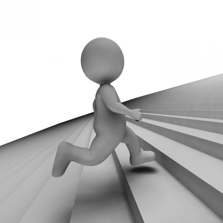 Free stock image of Stairs Character Means Jogger Progress And Jog 3d Rendering created by Stuart Miles