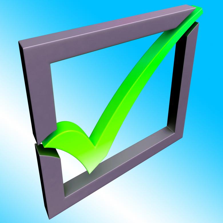 Free stock image of Green Tick Shows Approved Excellence created by Stuart Miles