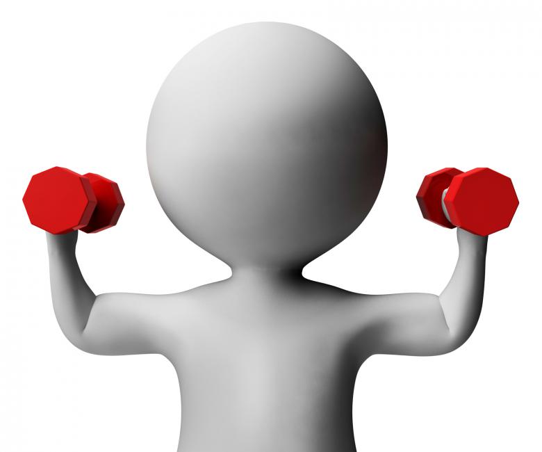 Free stock image of Exercise Character Represents Getting Fit And Barbell 3d Rendering created by Stuart Miles