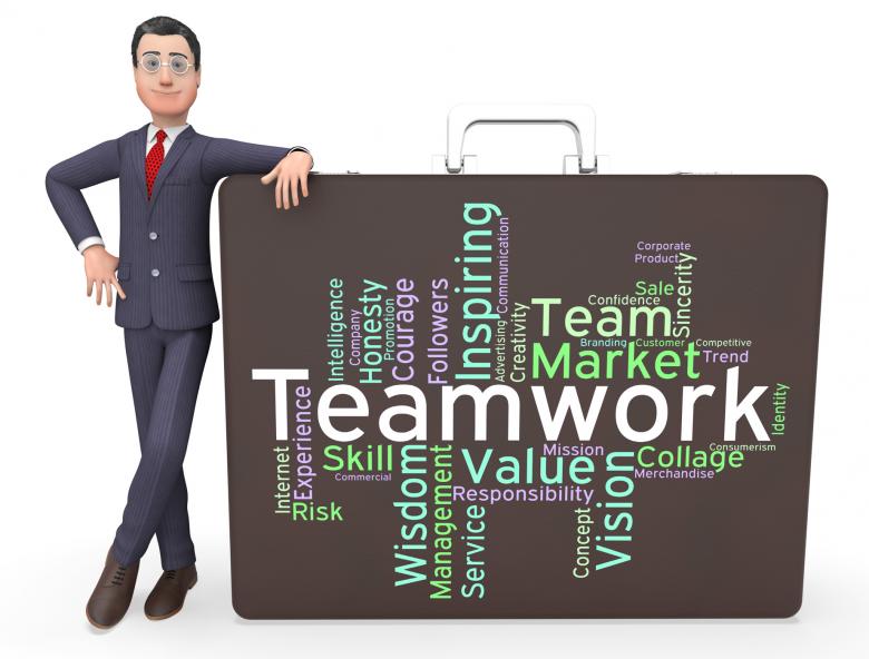 Free stock image of Teamwork Words Means Teams Unit And Unity created by Stuart Miles