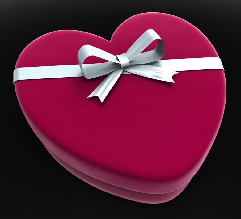 Free stock image of Gift Heart Means Valentine Day And Gift-Box created by Stuart Miles