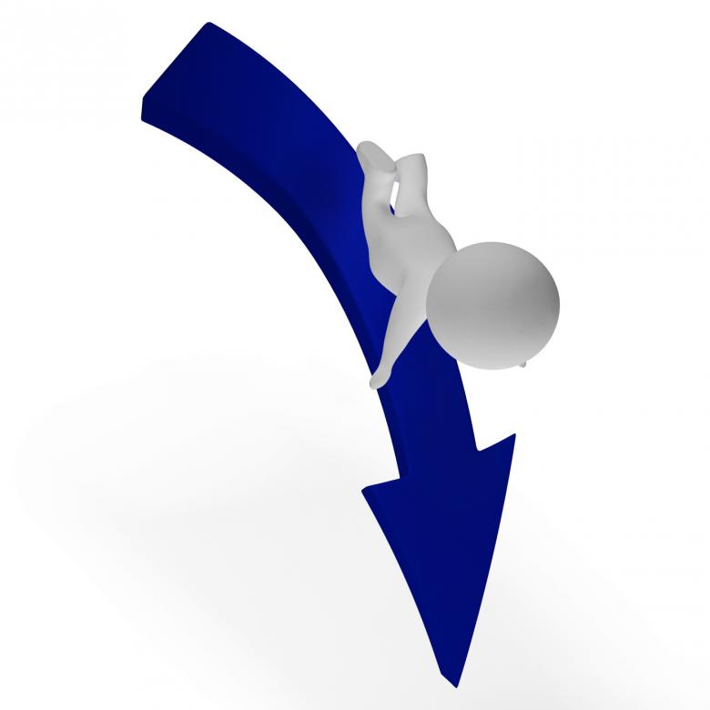Free stock image of Falling 3d Character Shows Danger And Ruin created by Stuart Miles