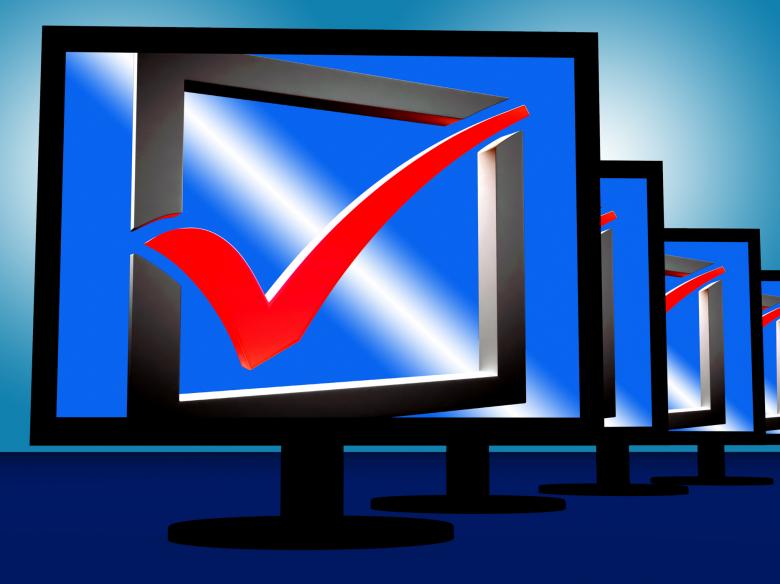 Free stock image of Check Mark On Monitors Showing Approved created by Stuart Miles