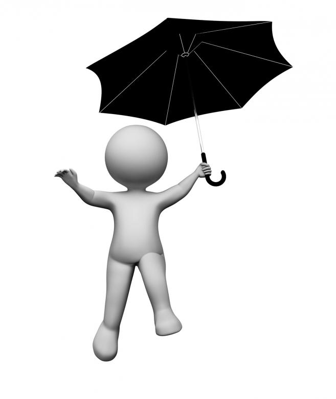 Free stock image of Umbrella Character Represents Render And Flying 3d Rendering created by Stuart Miles
