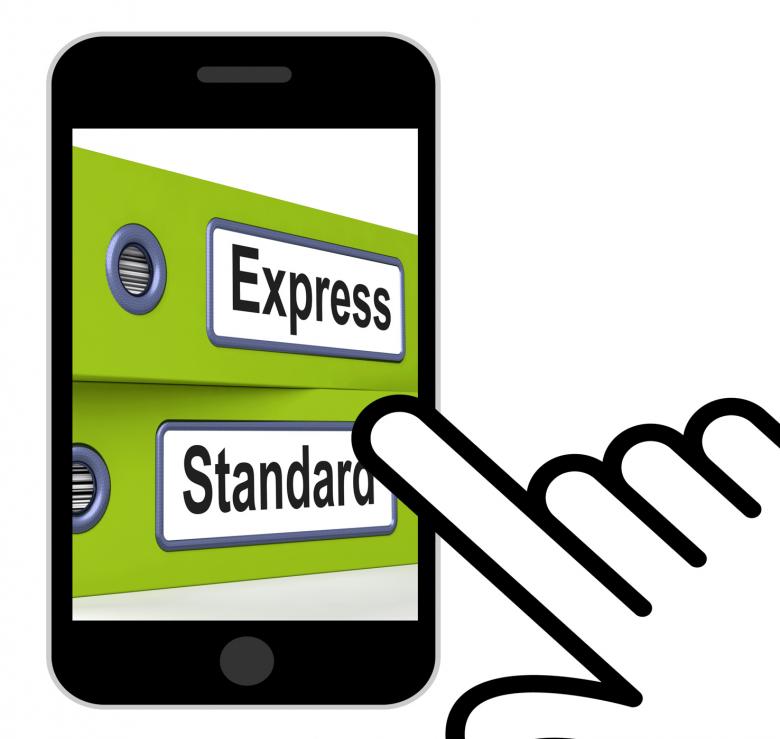 Free stock image of Express Standard Folders Displays Fast Or Regular Delivery created by Stuart Miles