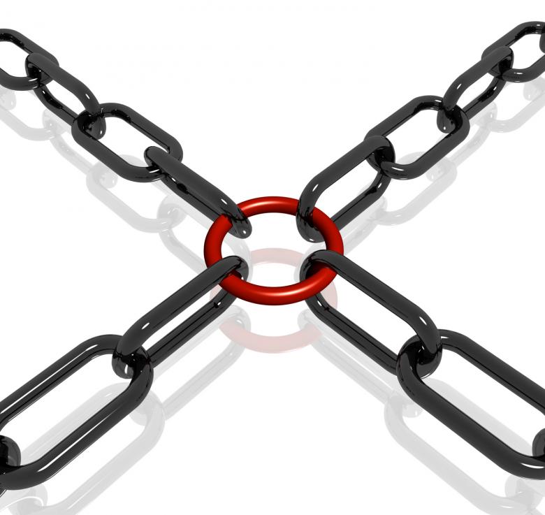 Free stock image of Red Link Chain Shows Strength Security created by Stuart Miles