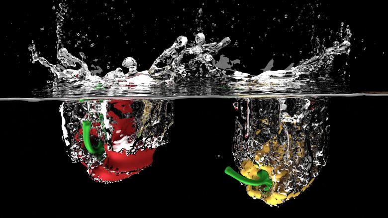 Free stock image of Paprika in Water created by Pixabay