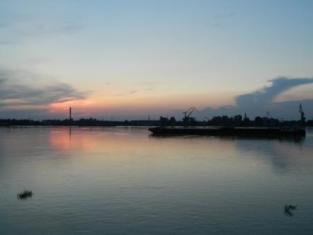 Sunset on the river