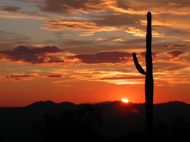 Free stock image of Sunset in Arizona created by Pixabay