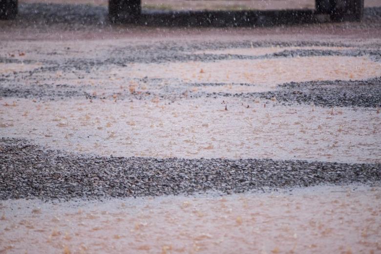 Free stock image of Muddy puddle in the rain downpour created by Eduardo Soares Bogosian
