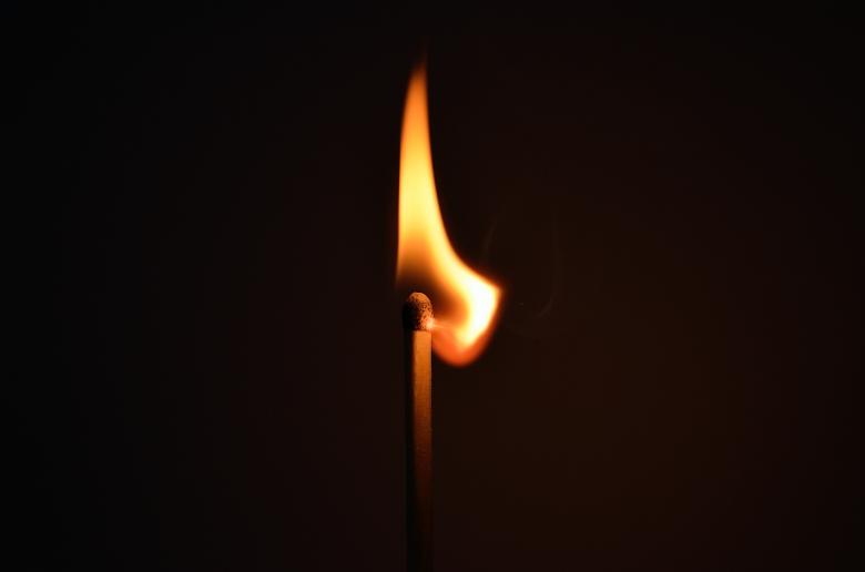 Free stock image of Burning Matchstick created by Pixabay