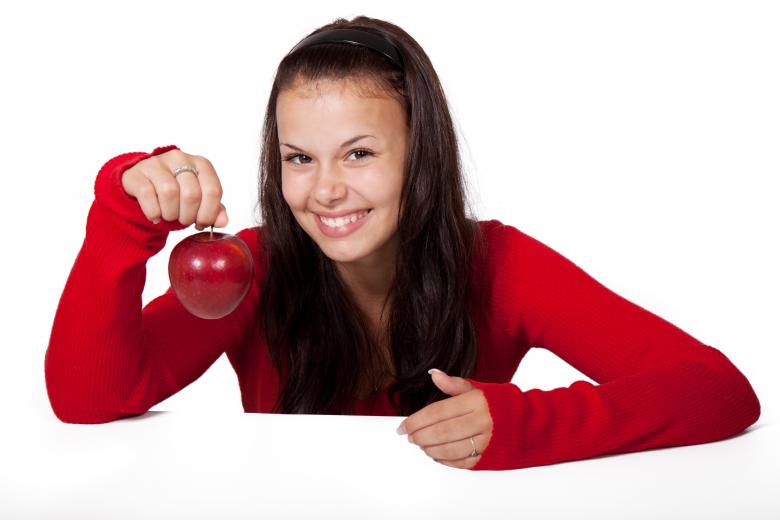 Free stock image of Lady in Red created by Pixabay