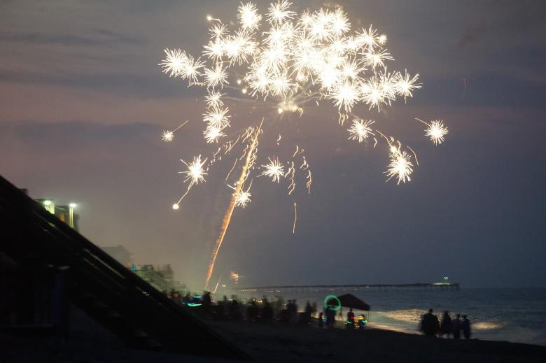 Free stock image of White Beach Fireworks created by Brian