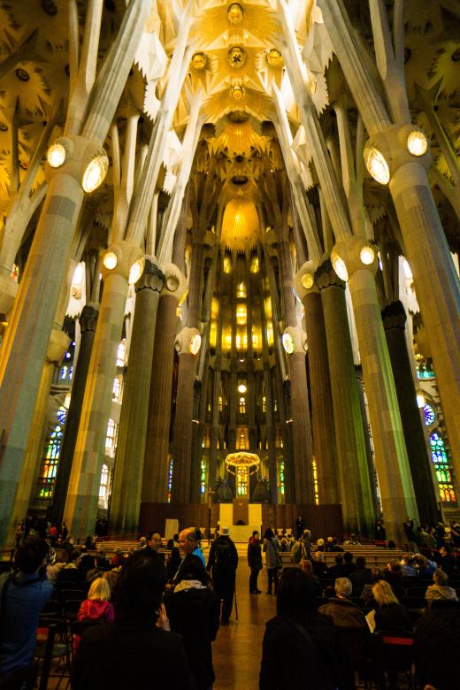 Free stock image of Sagrada Familia (inside) created by Brian