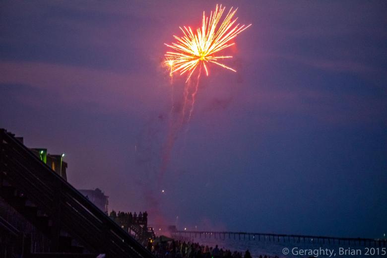 Free stock image of Red Beach Fireworks created by Brian