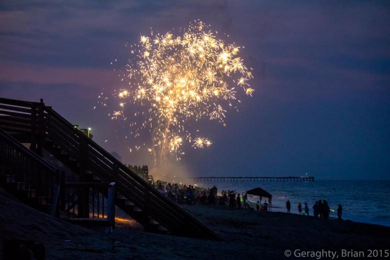 Free stock image of Beach Fireworks created by Brian