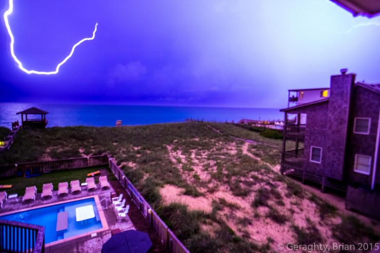 Free stock image of Outer Banks Lightning created by Brian