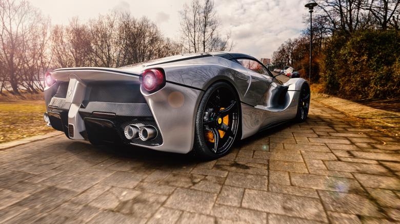 Free stock image of Silver Ferrari created by Pixabay