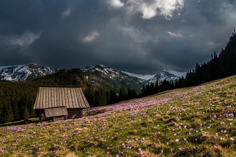 Free stock image of Hut on the Mountain created by Pixabay