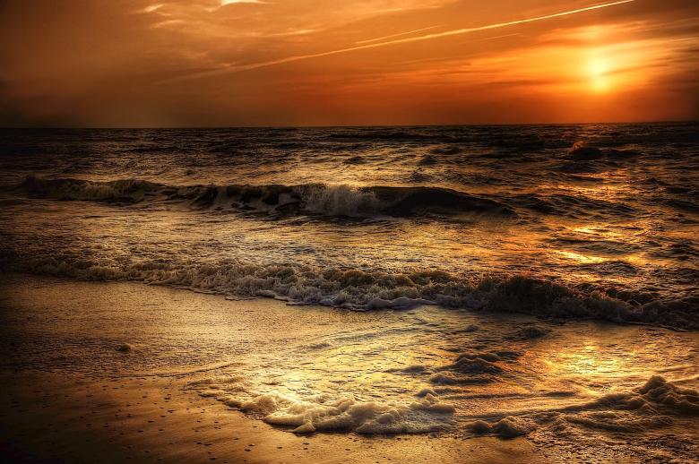 Free stock image of Beach View at Sunset created by Pixabay