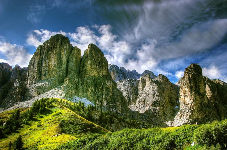 Free stock image of Dolmites Mountainous Range created by Pixabay