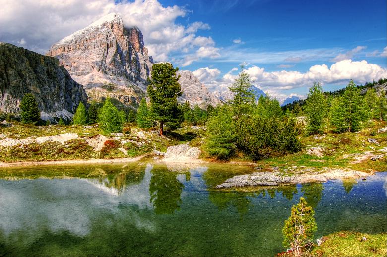 Free stock image of Dolmites Mountainous View created by Pixabay