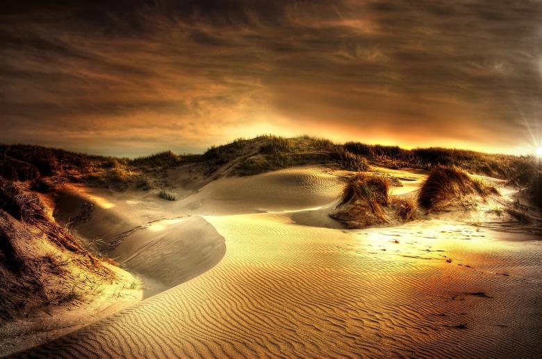 Free stock image of Desert at Sunset created by Pixabay