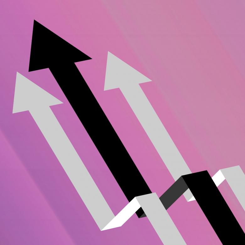 Free stock image of Dynamic Arrows Moving Upward - Inverted Version created by Jack Moreh