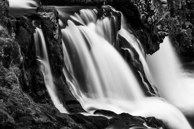 Free stock image of Kirkjufellsfoss Cascades - Black & White created by Nicolas Raymond