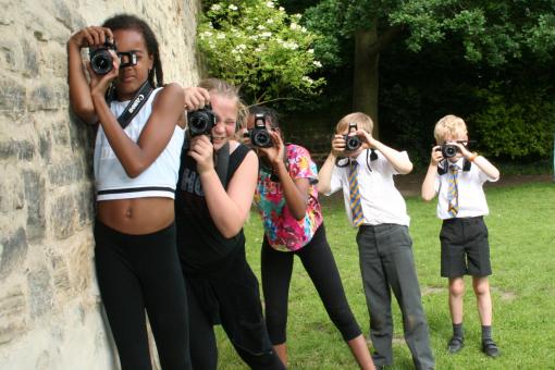 Free Stock Photo of Group of Young Photographers