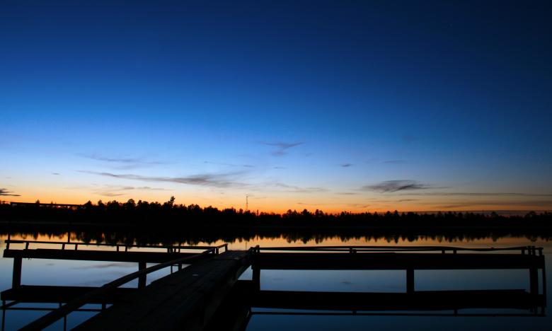 Free stock image of Night Scenery over Lake and Pier created by 2happy
