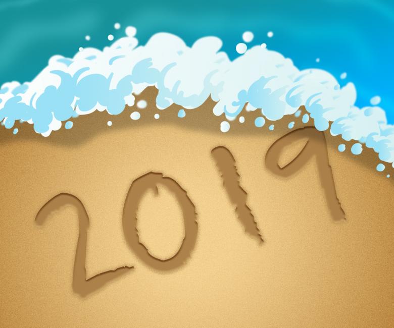 Free stock image of Twenty Nineteen Represents 2019 New Year 3d Illustration created by Stuart Miles