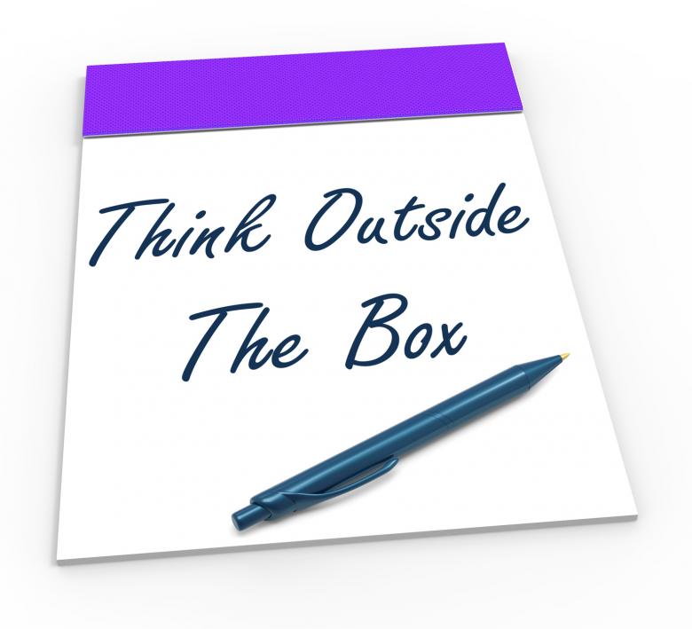Free stock image of Think Outside The Box Notepad Means Unique Thoughts created by Stuart Miles