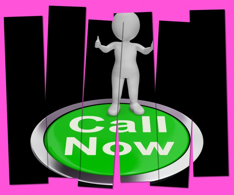 Free stock image of Call Now Pressed Shows Customer Support Helpline created by Stuart Miles
