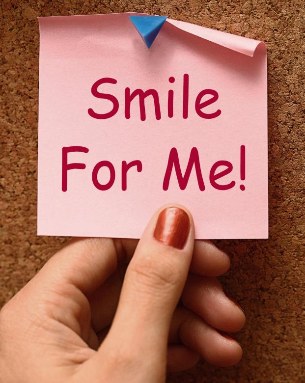 Free stock image of Smile For Me Note Means Be Happy Cheerful created by Stuart Miles