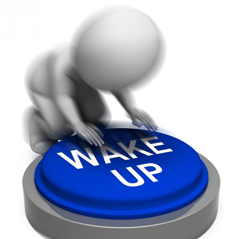 Free stock image of Wake Up Pressed Shows Alarm And Rising created by Stuart Miles