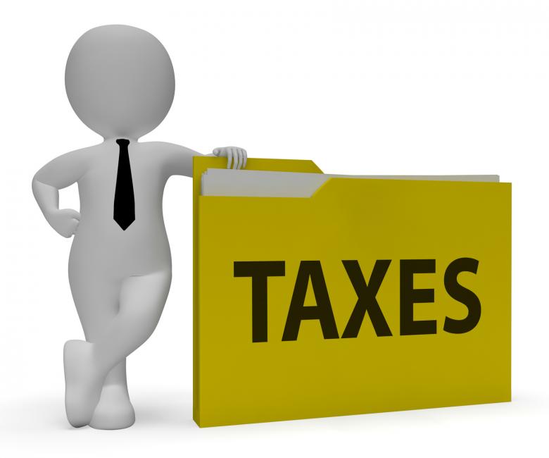 Free stock image of Taxes Folder Indicates Taxation Duties 3d Rendering created by Stuart Miles